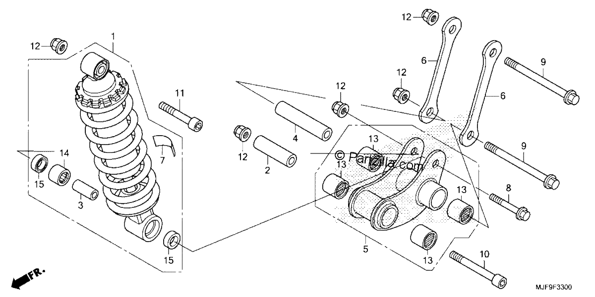 Diagrama de REAR SHOCK ABSORBER