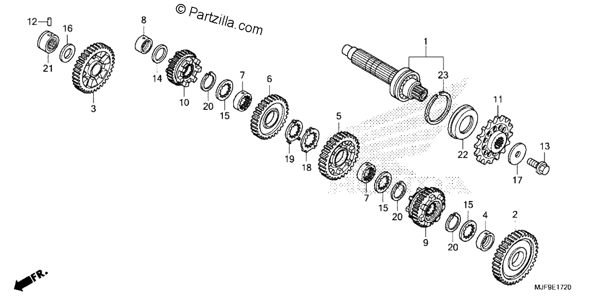 Diagrama de TRANSMISSION COUNTERSHAFT