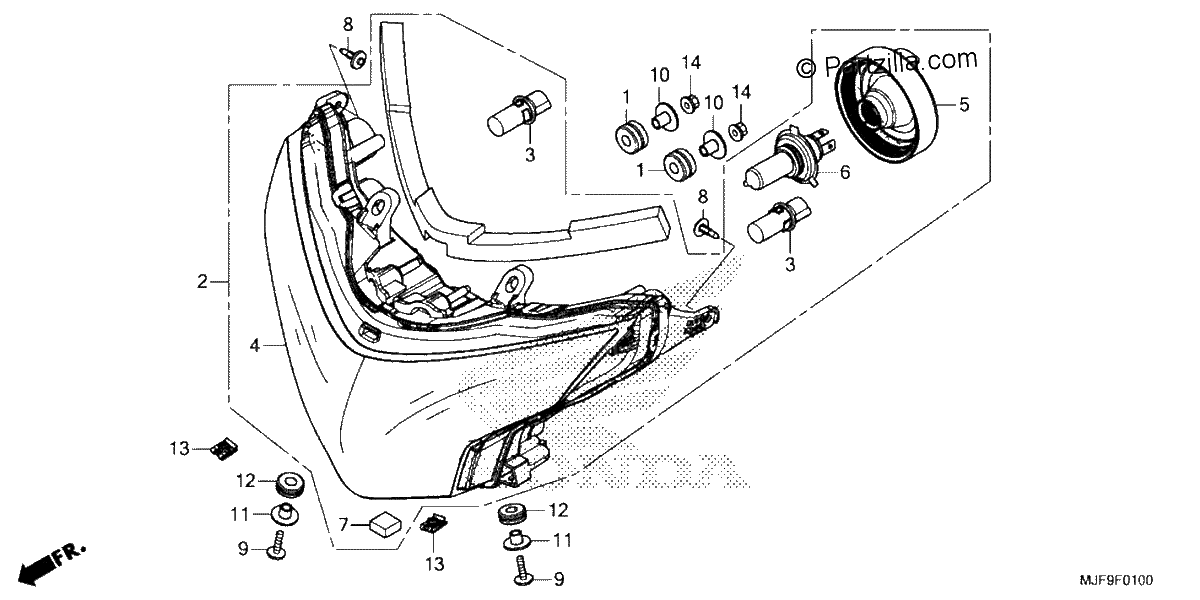 Diagrama de HEADLIGHT