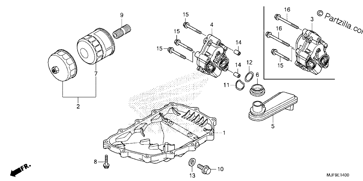 Diagrama de OIL PAN OIL PUMP