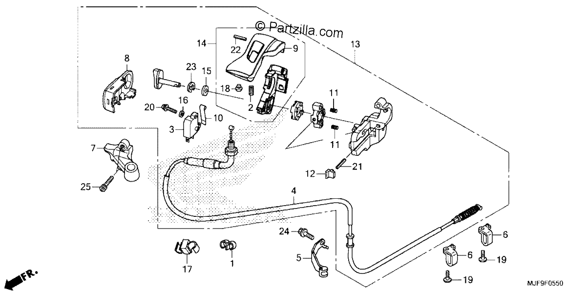 Diagrama de PARKING BRAKE LEVER