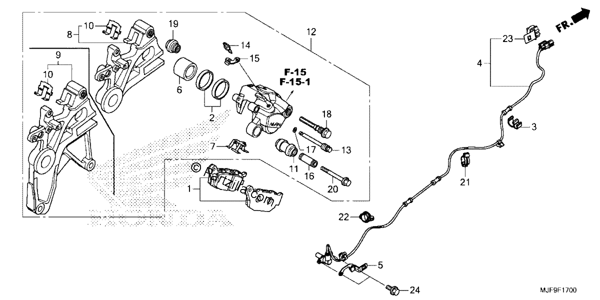 Diagrama de REAR BRAKE CALIPER
