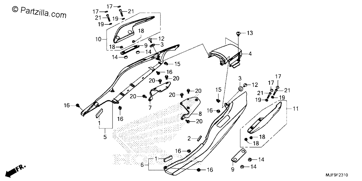 Diagrama de REAR COWL