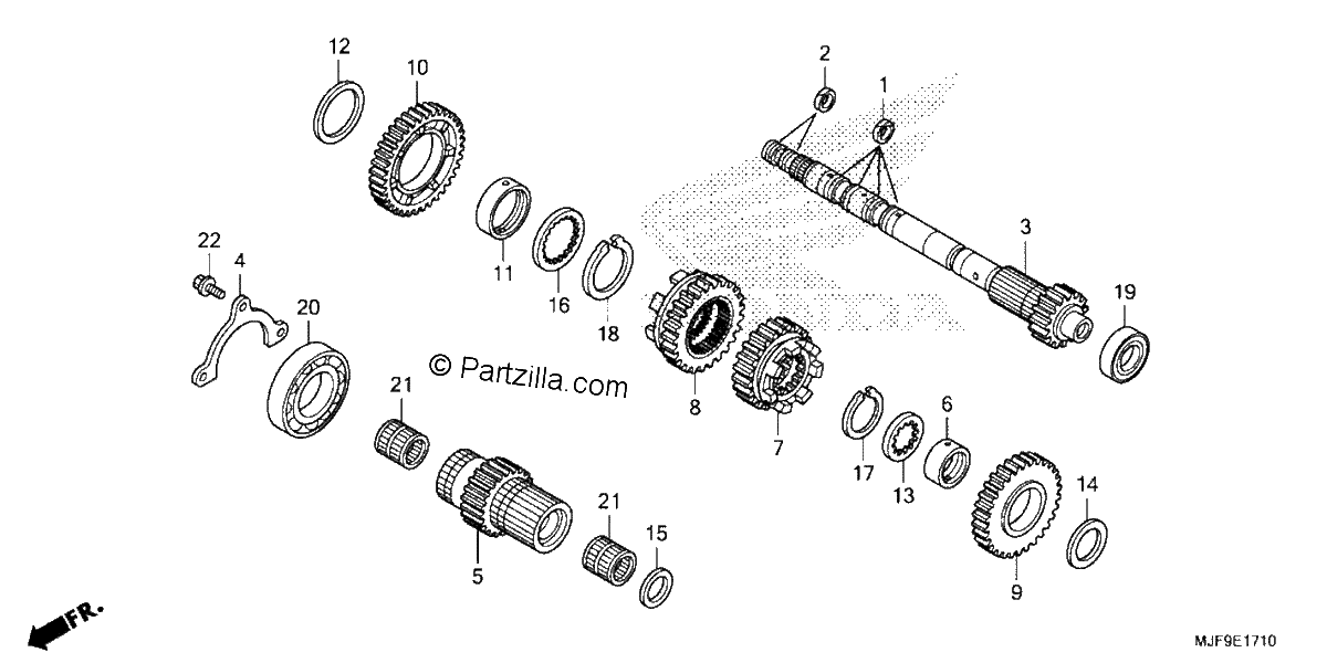 Diagrama de TRANSMISSION MAINSHAFT