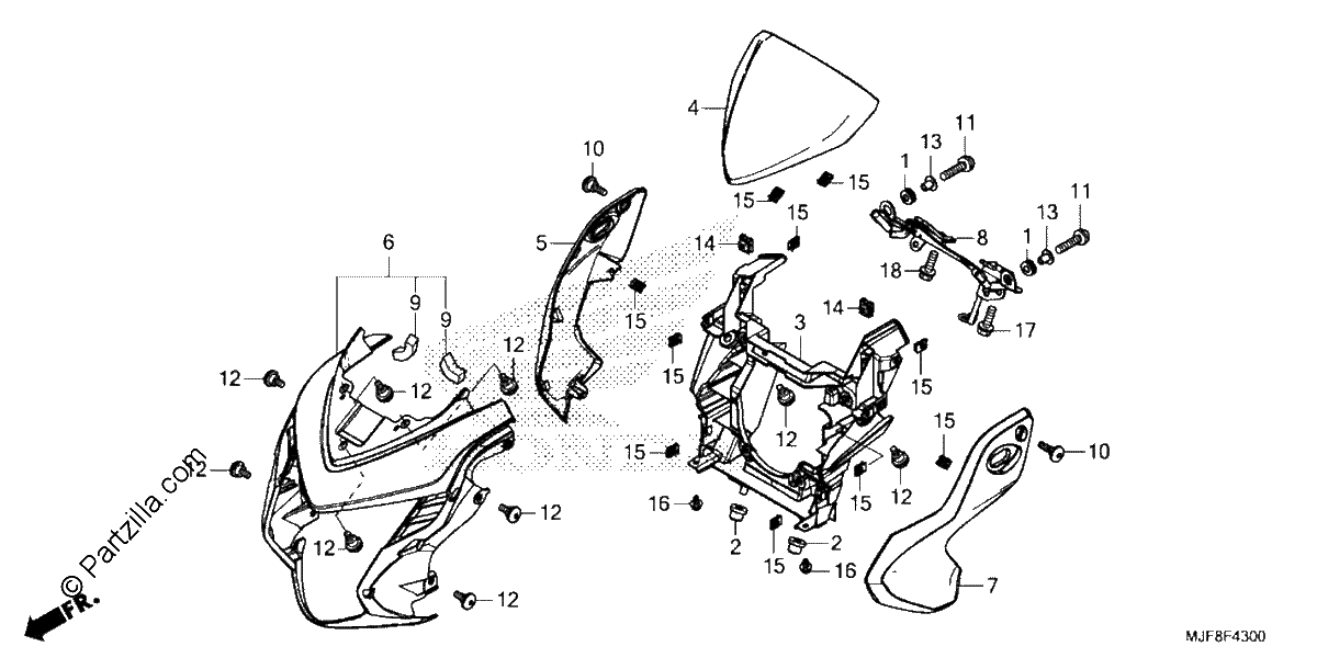 Diagrama de HEADLIGHT COVER