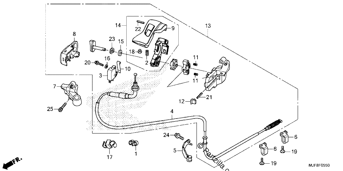 Diagrama de PARKING BRAKE LEVER