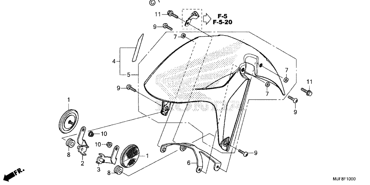 Diagrama de FRONT FENDER