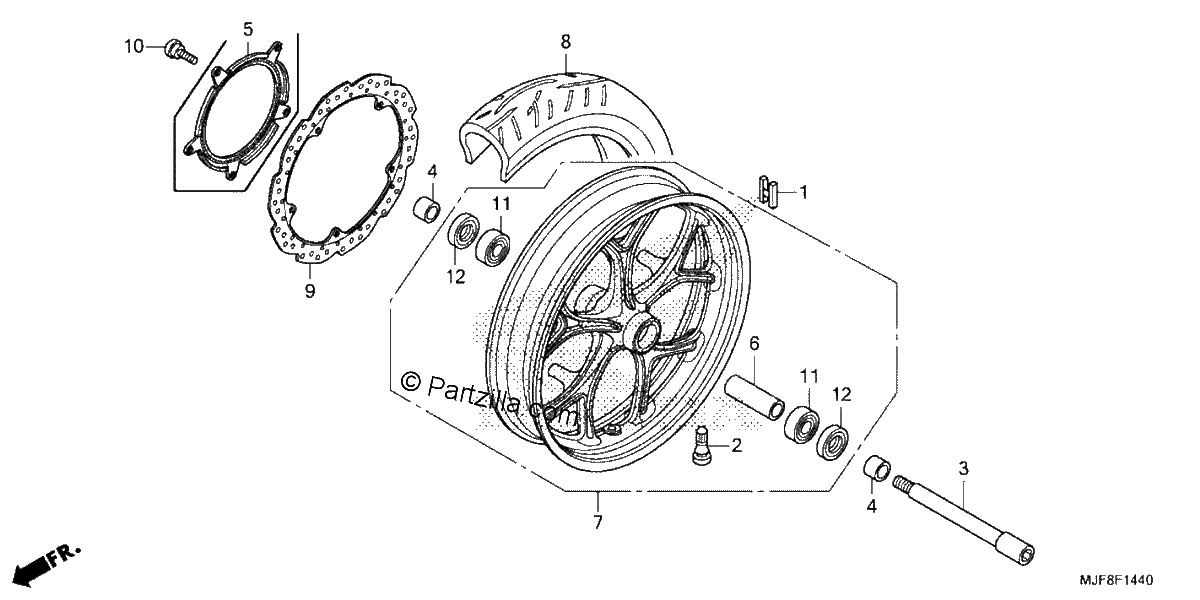 Diagrama de FRONT WHEEL