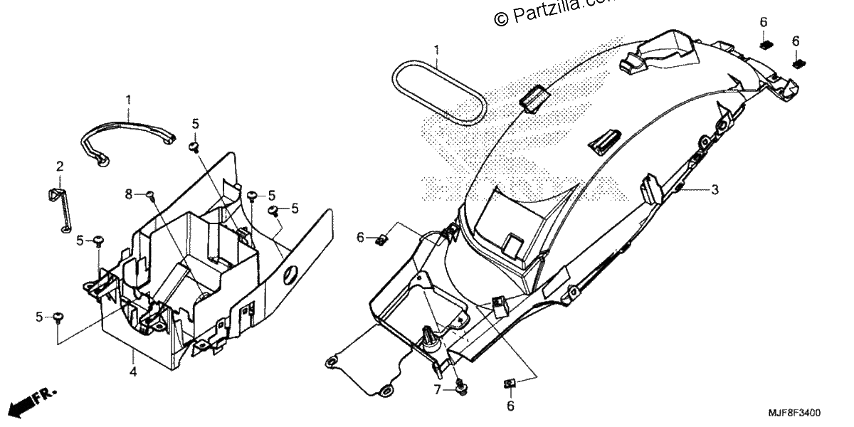 Diagrama de REAR FENDER