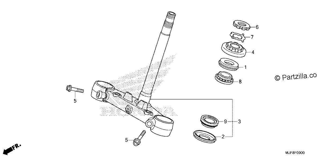 Diagrama de STEERING STEM