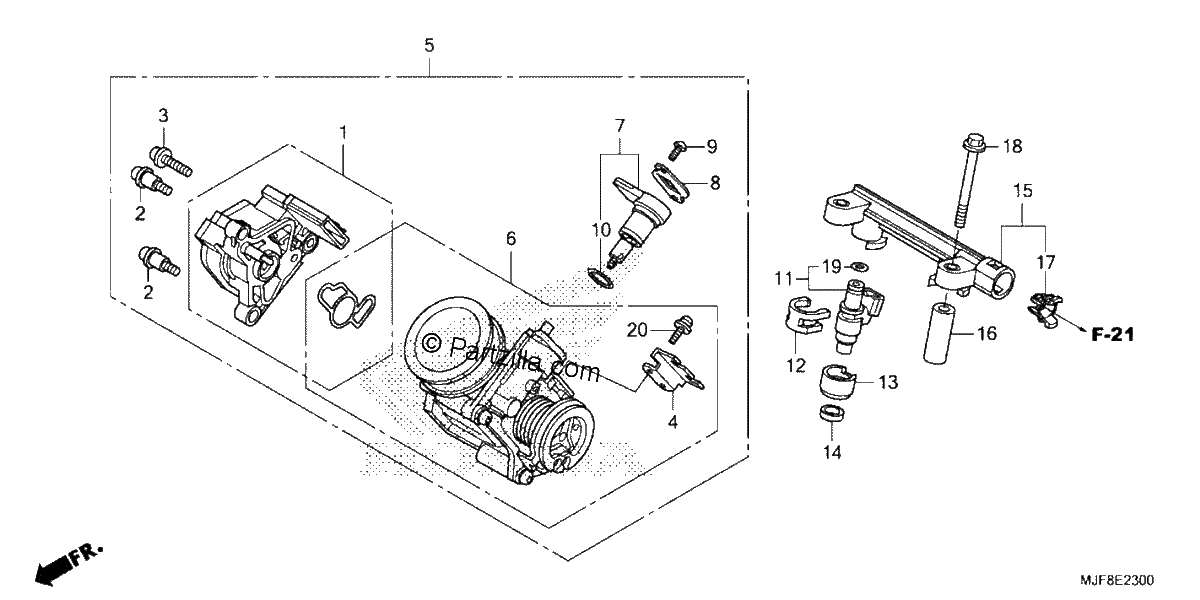 Diagrama de THROTTLE BODY