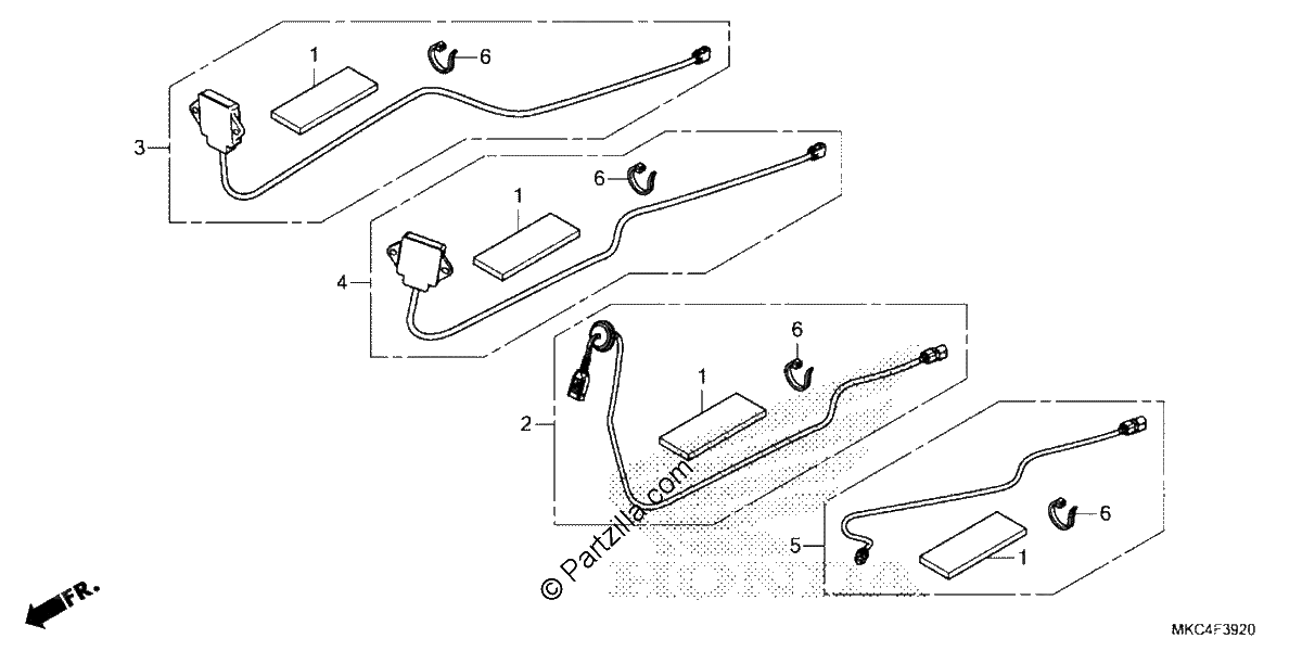 Diagrama de ANTENNA SET CORD SET
