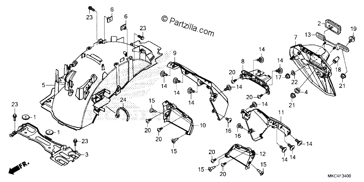 Diagrama de REAR FENDER