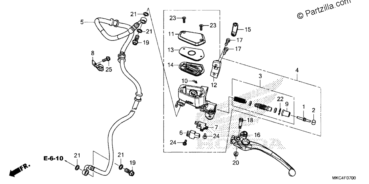 Diagrama de CLUTCH MASTER CYLINDER