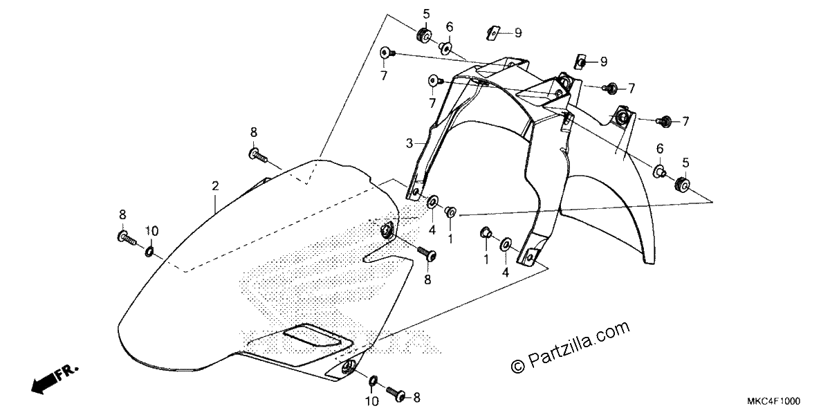Diagrama de FRONT FENDER