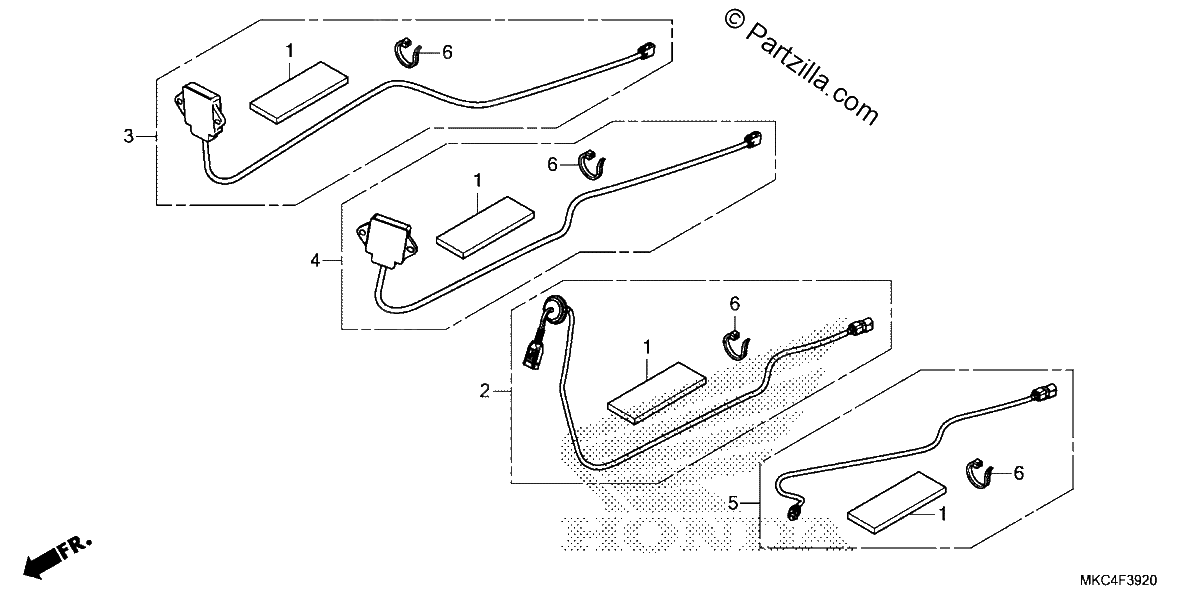 Diagrama de ANTENNA SET CORD SET