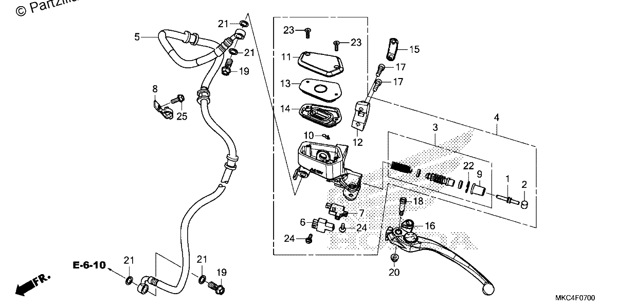 Diagrama de CLUTCH MASTER CYLINDER