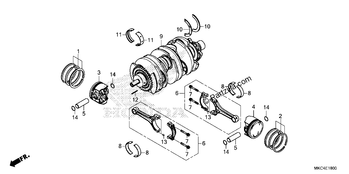 Diagrama de CRANKSHAFT PISTON