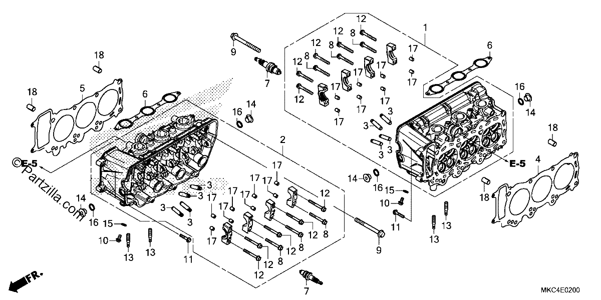 Diagrama de CYLINDER HEAD