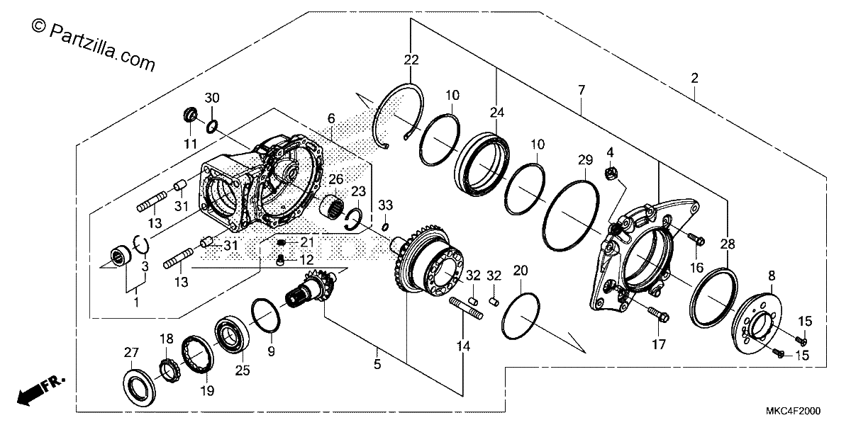 Diagrama de FINAL DRIVEN GEAR