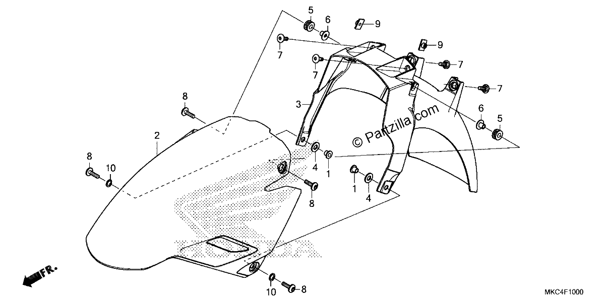 Diagrama de FRONT FENDER