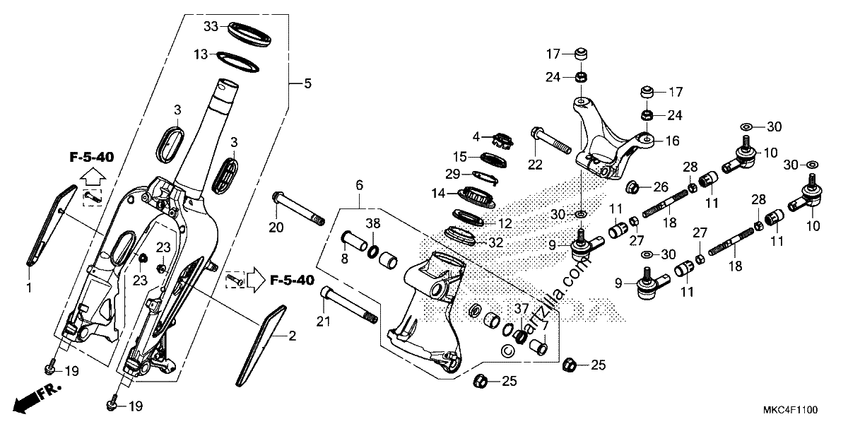 Diagrama de FRONT FORK