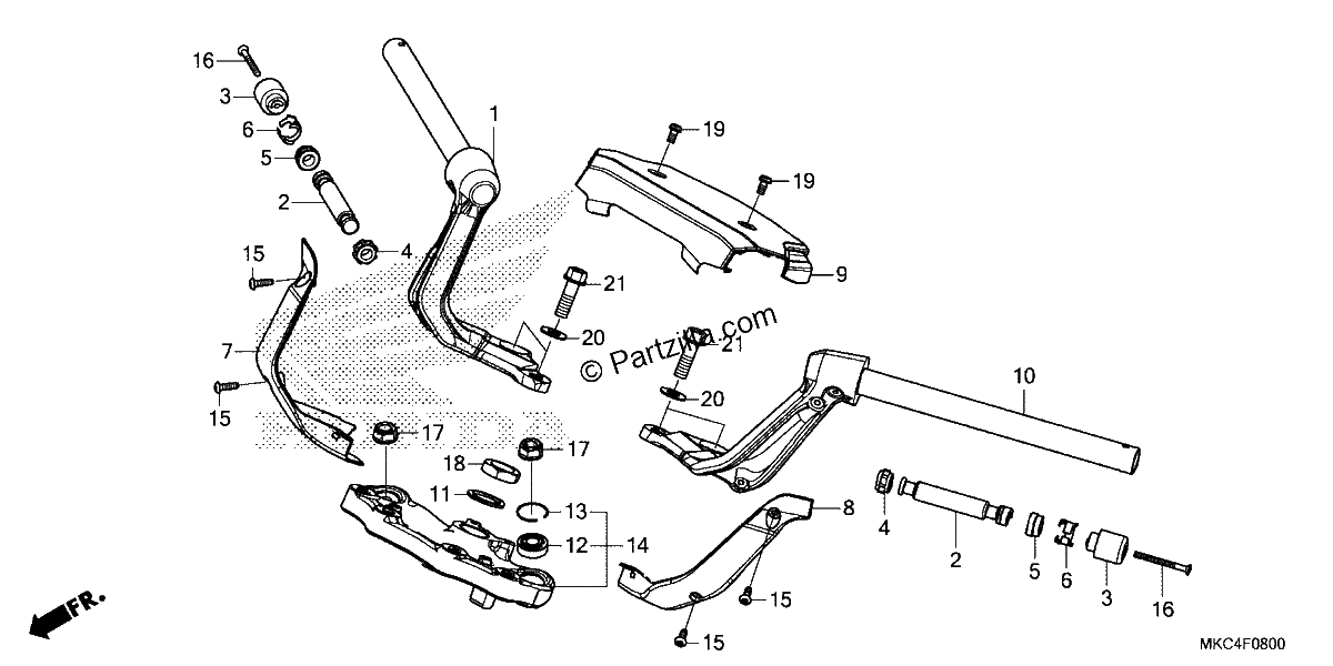 Diagrama de HANDLEBAR TOP BRIDGE
