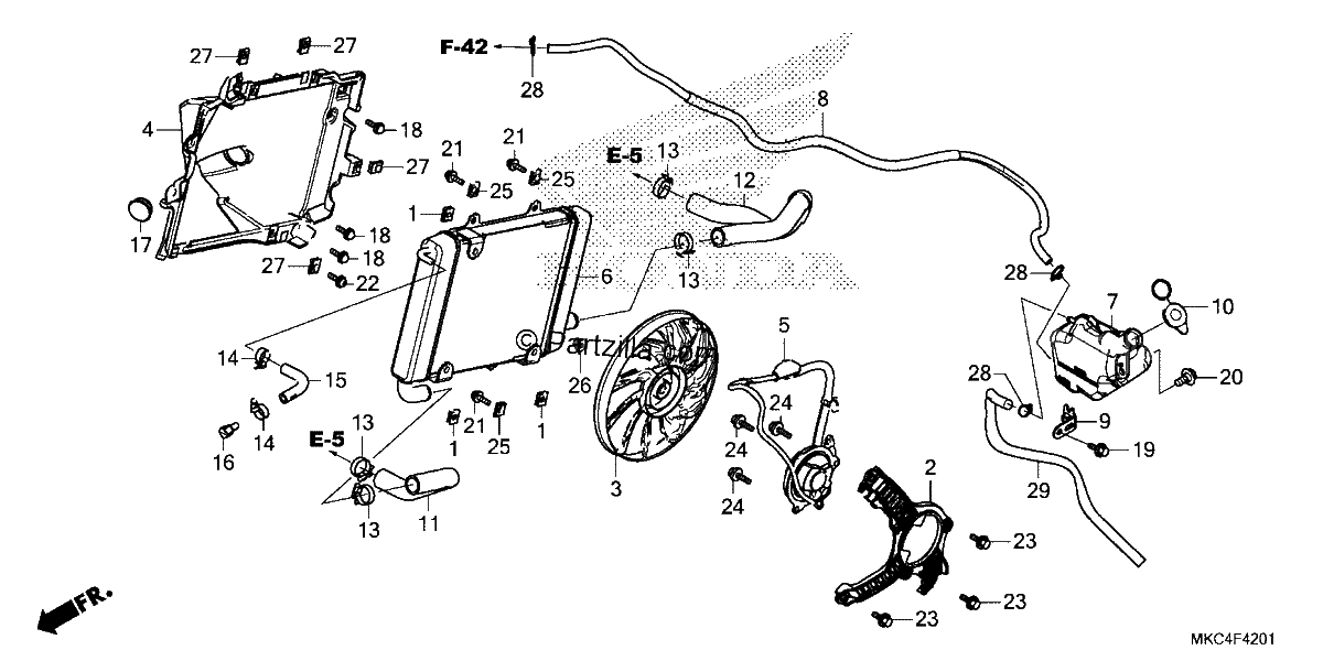 Diagrama de RADIATOR LEFT