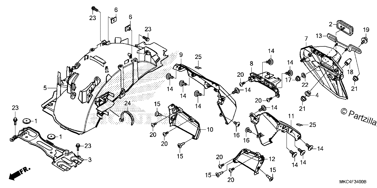 Diagrama de REAR FENDER