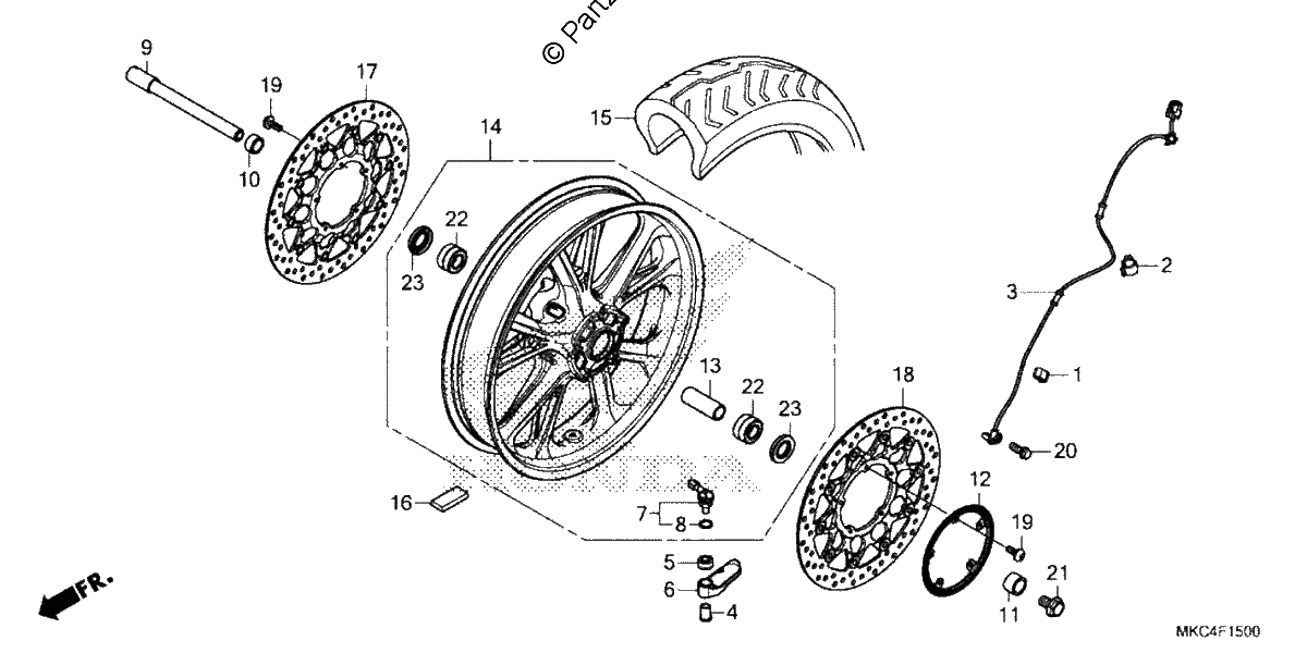 Diagrama de FRONT WHEEL