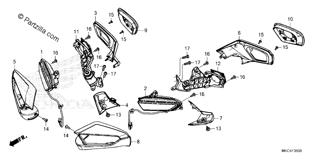 Diagrama de TURN SIGNAL MIRROR