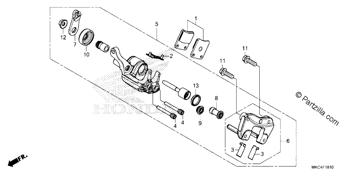 Diagrama de PARKING BRAKE CALIPER