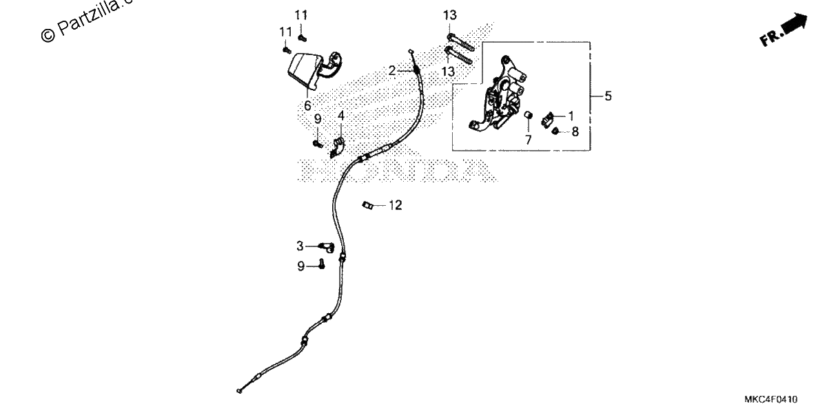 Diagrama de PARKING BRAKE LEVER