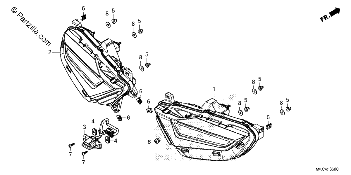 Diagrama de REAR COMBINATION LIGHT