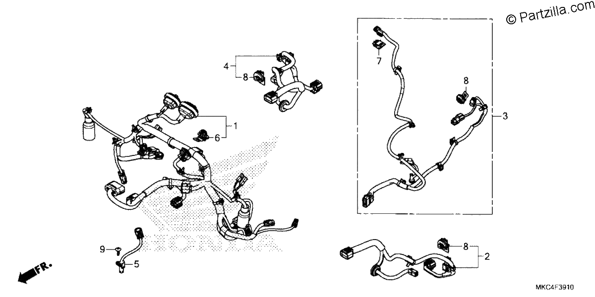 Diagrama de SUB HARNESS