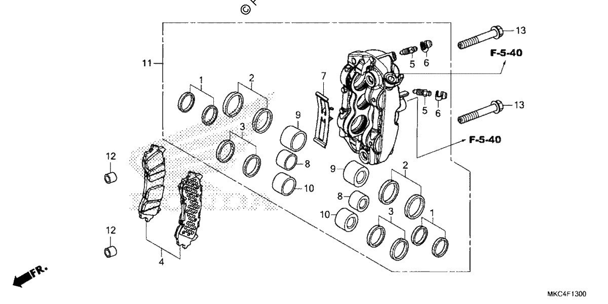 Diagrama de LEFT FRONT BRAKE CALIPER
