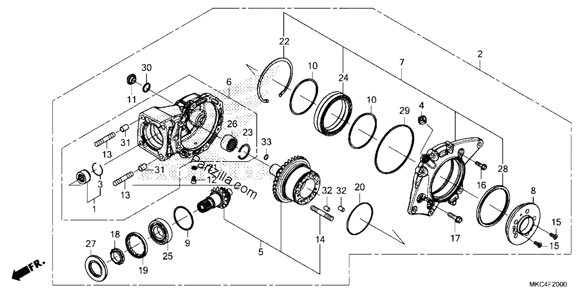 Diagrama de FINAL DRIVEN GEAR
