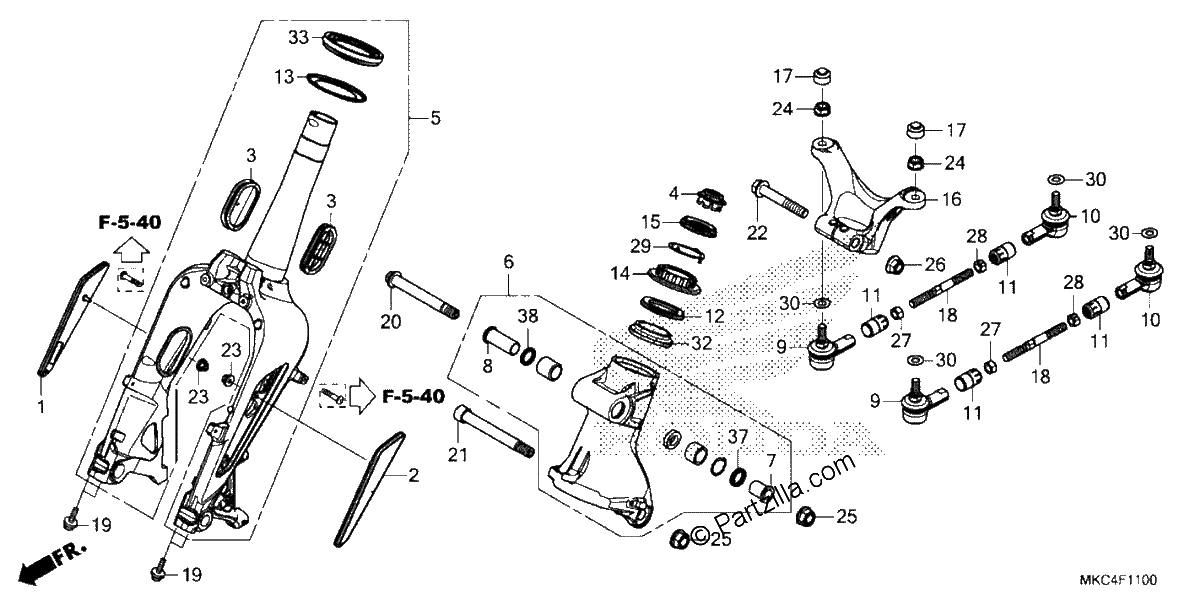 Diagrama de FRONT FORK