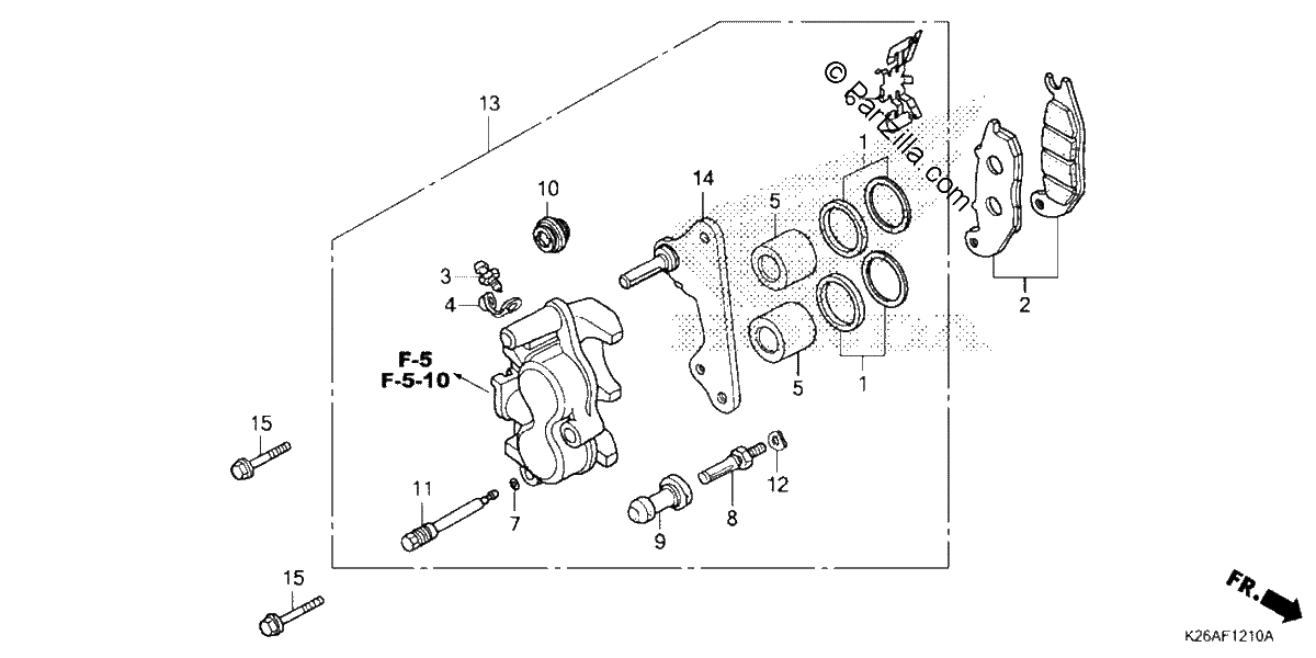 Diagrama de FRONT BRAKE CALIPER