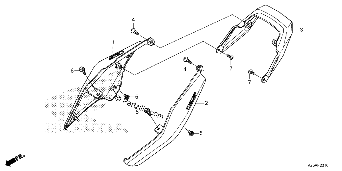 Diagrama de REAR COWL