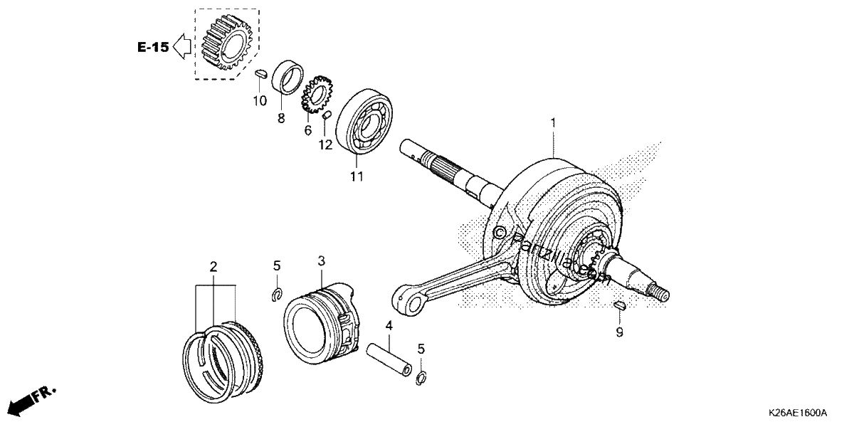 Diagrama de CRANKSHAFT PISTON