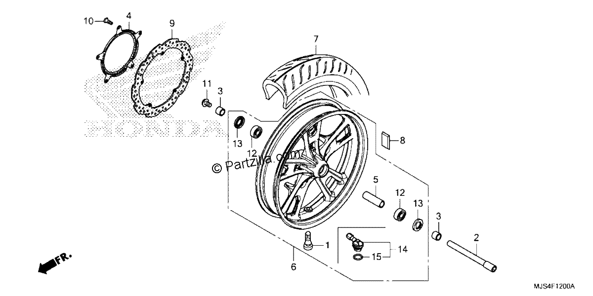 Diagrama de FRONT WHEEL