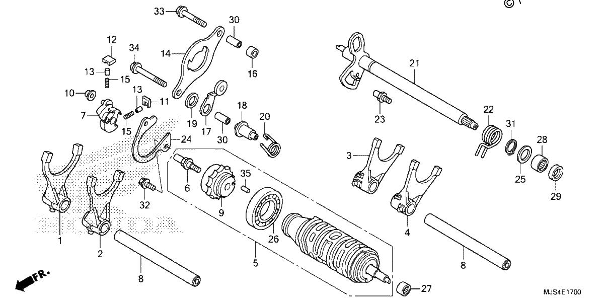 Diagrama de GEARSHIFT DRUM