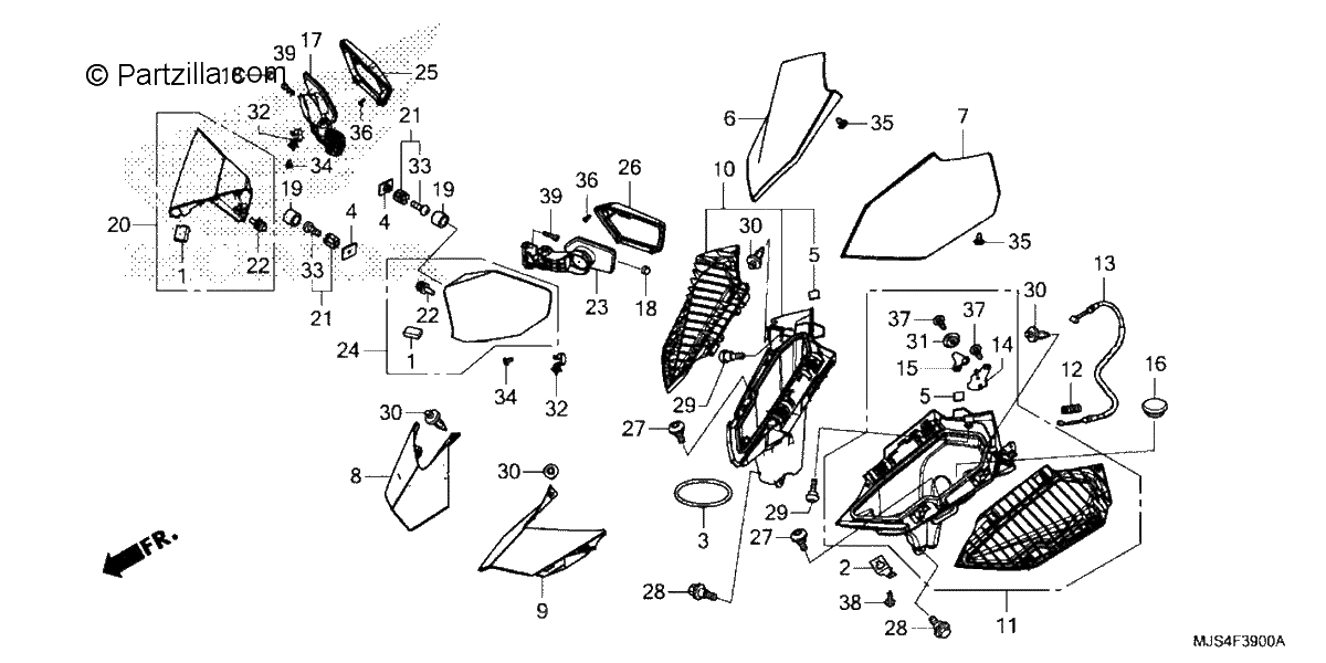 Diagrama de MIRROR POCKET NOSE COVER