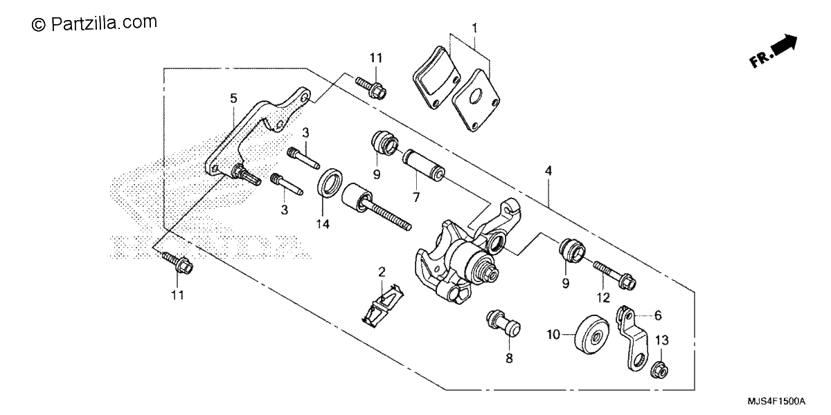 Diagrama de PARKING BRAKE CALIPER
