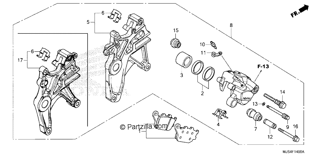 Diagrama de REAR BRAKE CALIPER