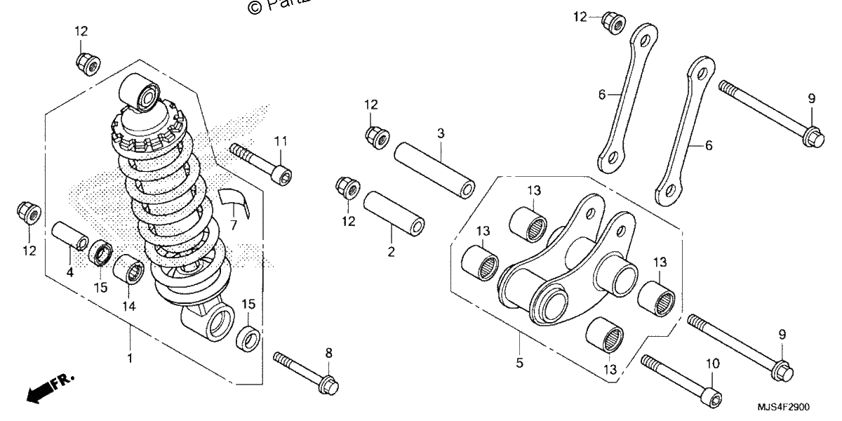 Diagrama de REAR SHOCK ABSORBER