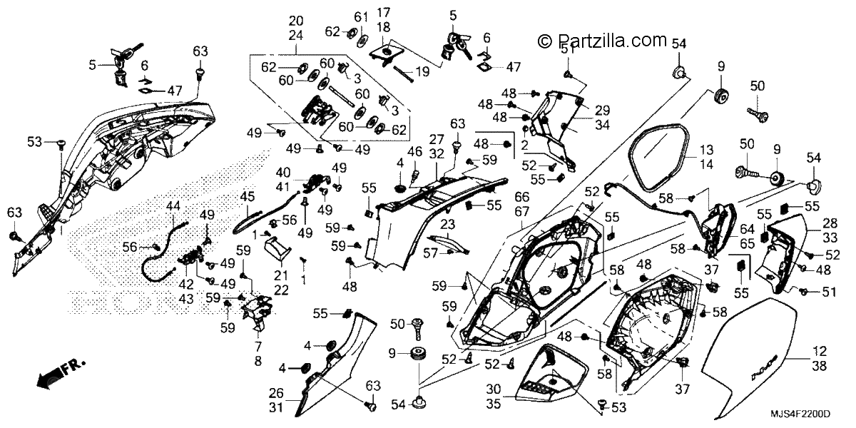 Diagrama de SADDLEBAG REAR TURN SIGNAL