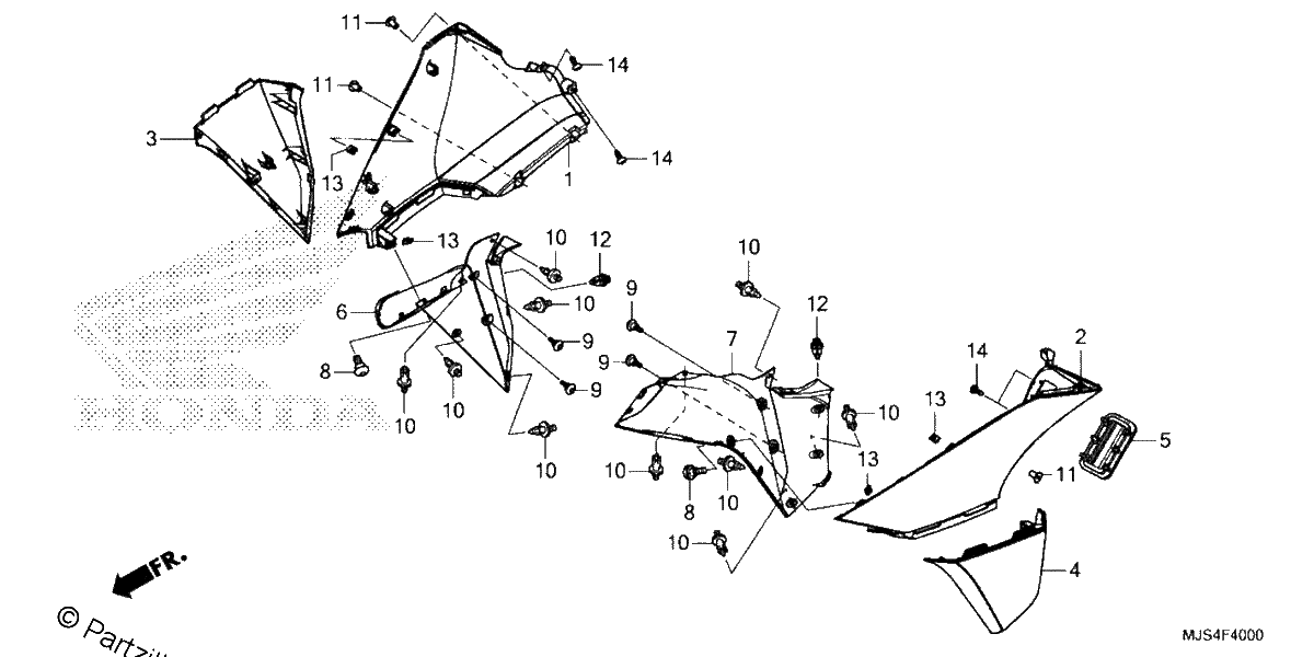 Diagrama de SIDE COWL
