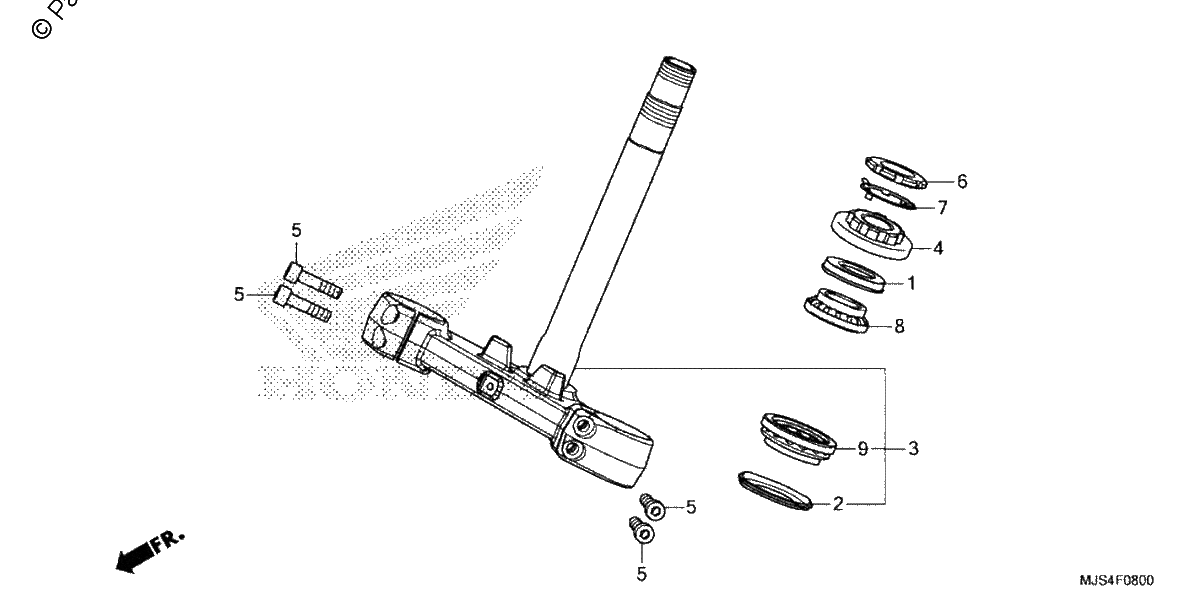 Diagrama de STEERING STEM